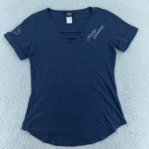 Harley-Davidson Shirt Womens Medium Centennial Park Ohio Biker Motorcycle 2018